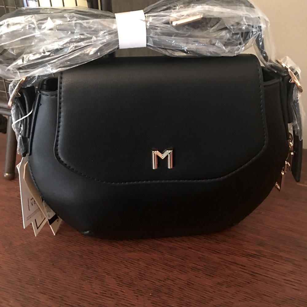 Melie Bianco Vegan Black Crossbody Purse